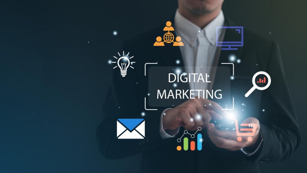 digital marketing consultant singapore showing different icons